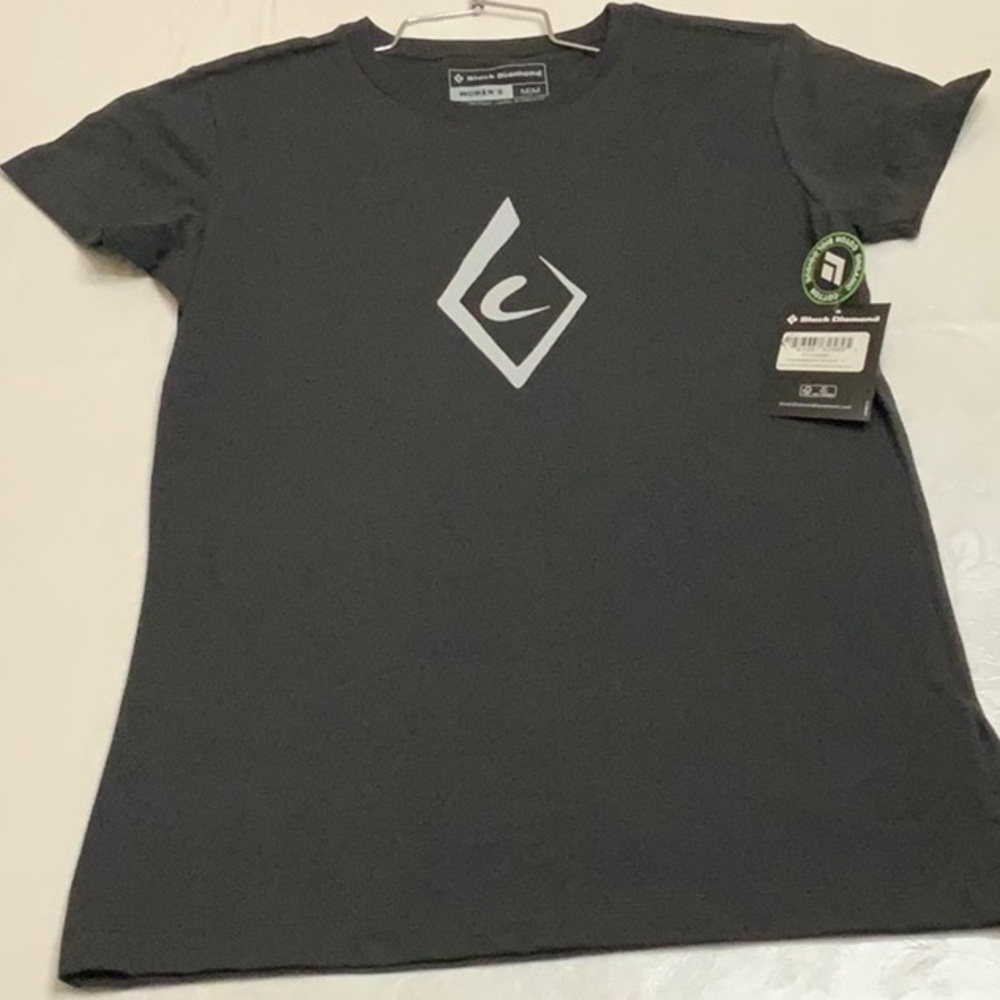 Black Diamond W BRUSHSTROKE TEE - Smoke (Dk Charcoal)